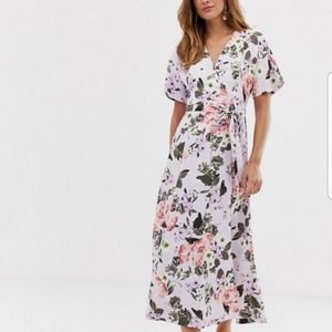 French Connection Armoise Floral Maxi Wrap Dress